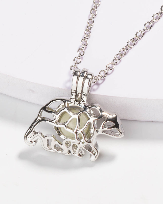 Glow-in-the-dark polar bear necklace