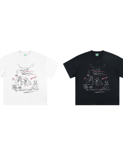 Quick-drying Painting Printing Sports Loose European And American Children T-shirt