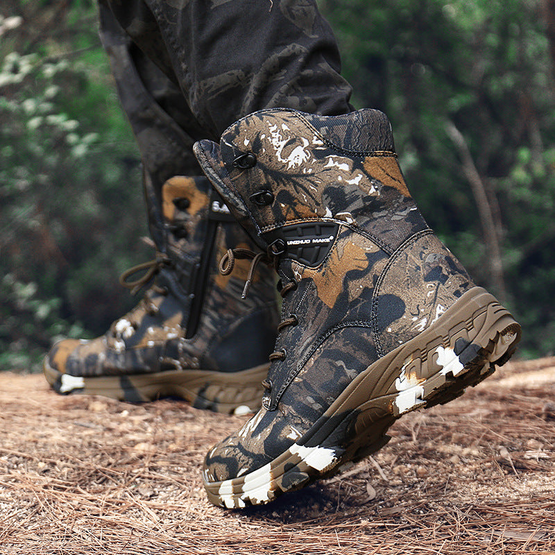 camouflage waterproof combat boots