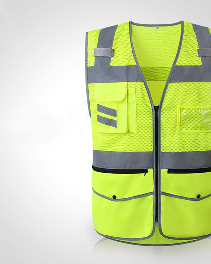 Reflective vest summer breathable mesh reflective clothing