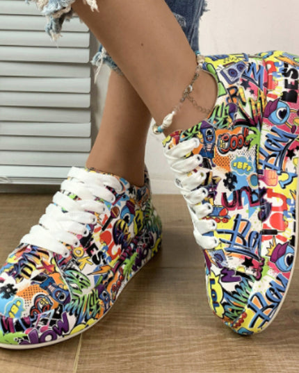Women's Shoes Graffiti Sneakers Casual Sports