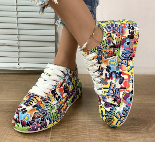 Women's Shoes Graffiti Sneakers Casual Sports