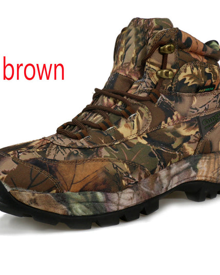 Camouflage outdoor combat boots