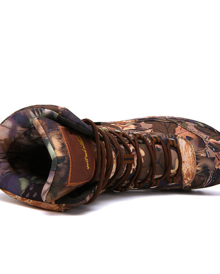 Camouflage outdoor combat boots
