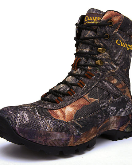 Camouflage outdoor combat boots