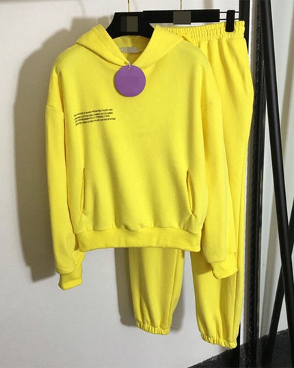 Solid Cotton Hooded Sweatshirts Hoodies Track Pants Joggers