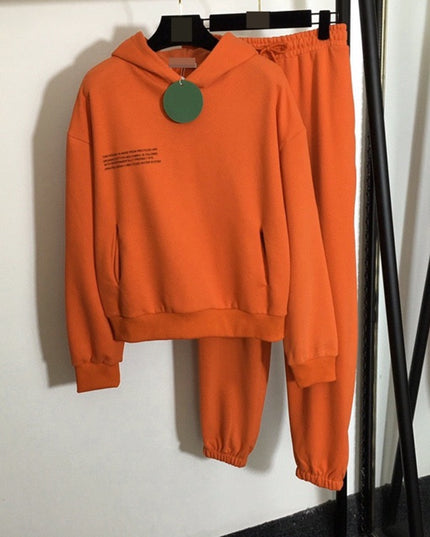 Solid Cotton Hooded Sweatshirts Hoodies Track Pants Joggers
