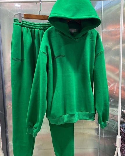 Solid Cotton Hooded Sweatshirts Hoodies Track Pants Joggers