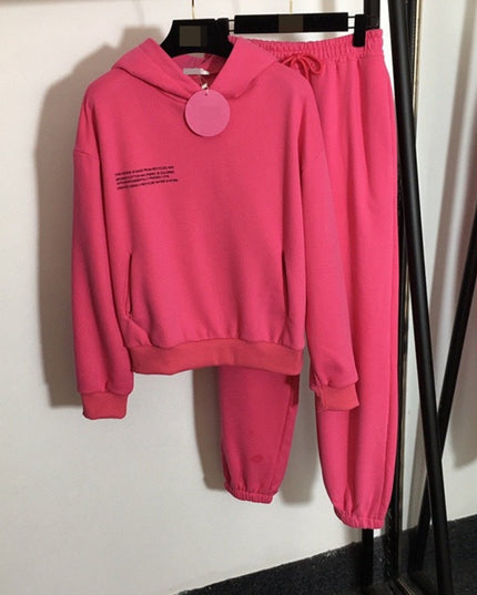 Solid Cotton Hooded Sweatshirts Hoodies Track Pants Joggers