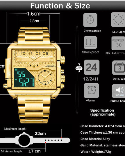BOAMIGO New Top Brand Luxury Fashion Men Watches