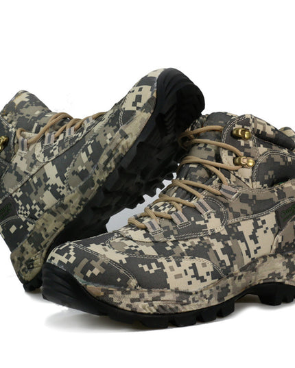 Camouflage outdoor combat boots