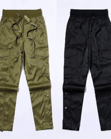 Men's Velcro Buttoned Cargo Pants