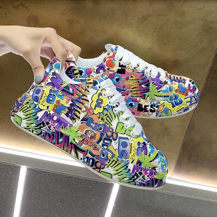 Women's Shoes Graffiti Sneakers Casual Sports