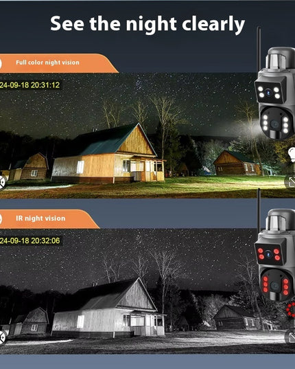 360 Night Vision 6 Million HD Night Vision Full Color Solar Camera