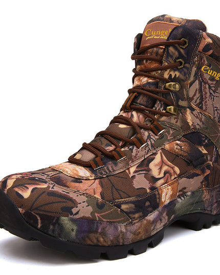 Camouflage outdoor combat boots