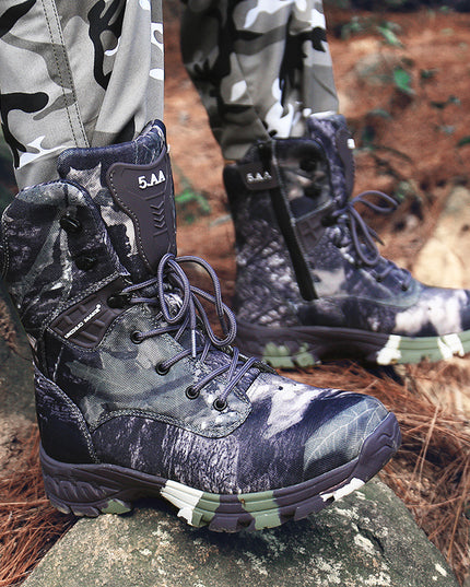 camouflage waterproof combat boots