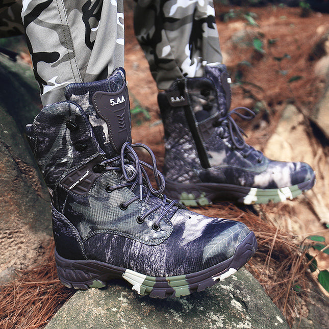 camouflage waterproof combat boots