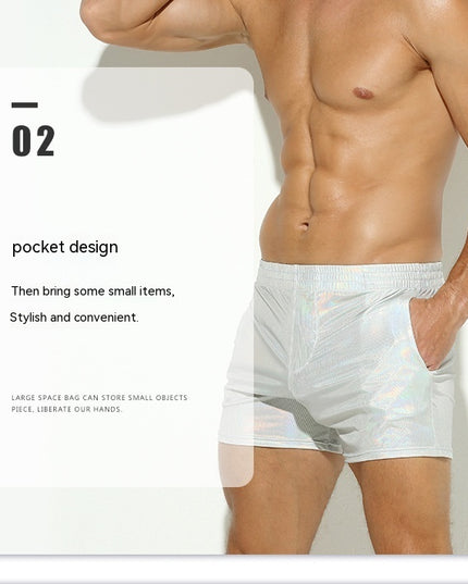 Men's Middle Pants Faux Leather