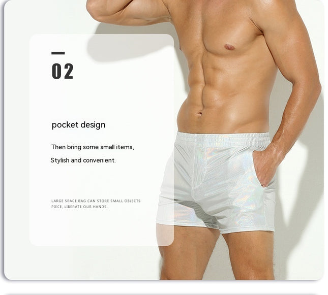 Men's Middle Pants Faux Leather