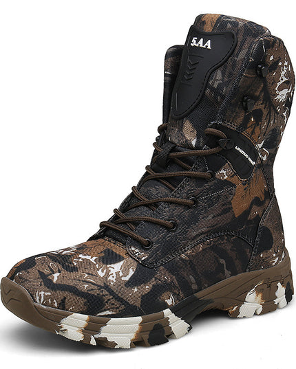 camouflage waterproof combat boots