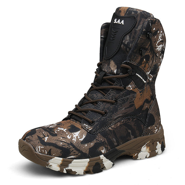 camouflage waterproof combat boots