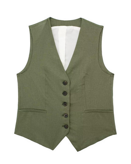 Women's Linen Blend Tank Top Casual