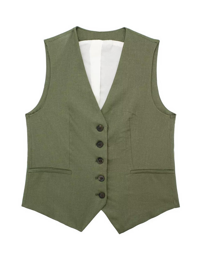 Women's Linen Blend Tank Top Casual