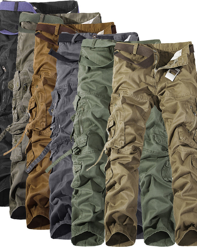 Men's Multi-pocket Cargo Pants Washed