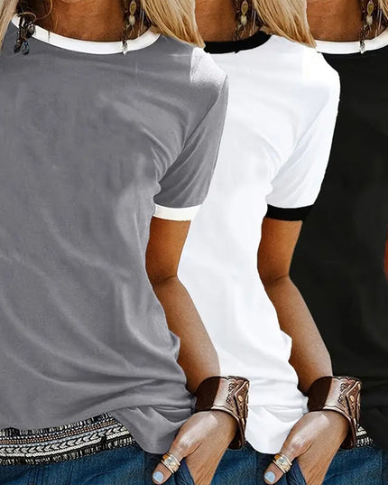 3-Pack Women's Casual Short Sleeve T-Shirts