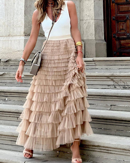 Layered Ruffles Cake Skirt  Women