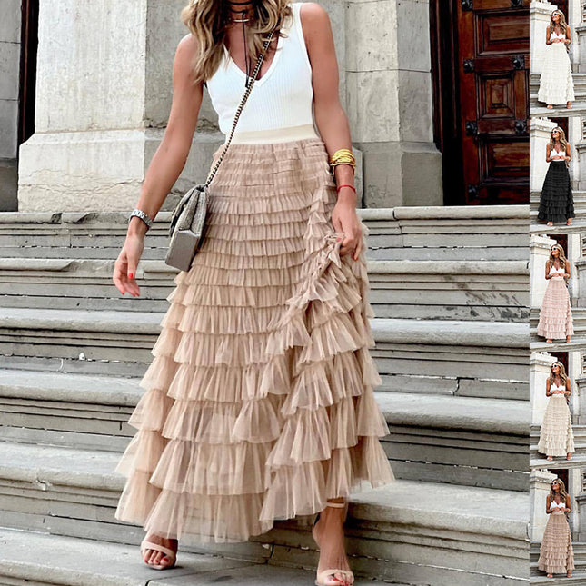Layered Ruffles Cake Skirt  Women