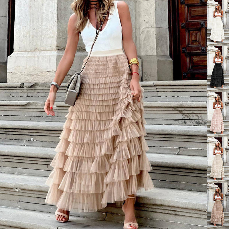 Layered Ruffles Cake Skirt  Women