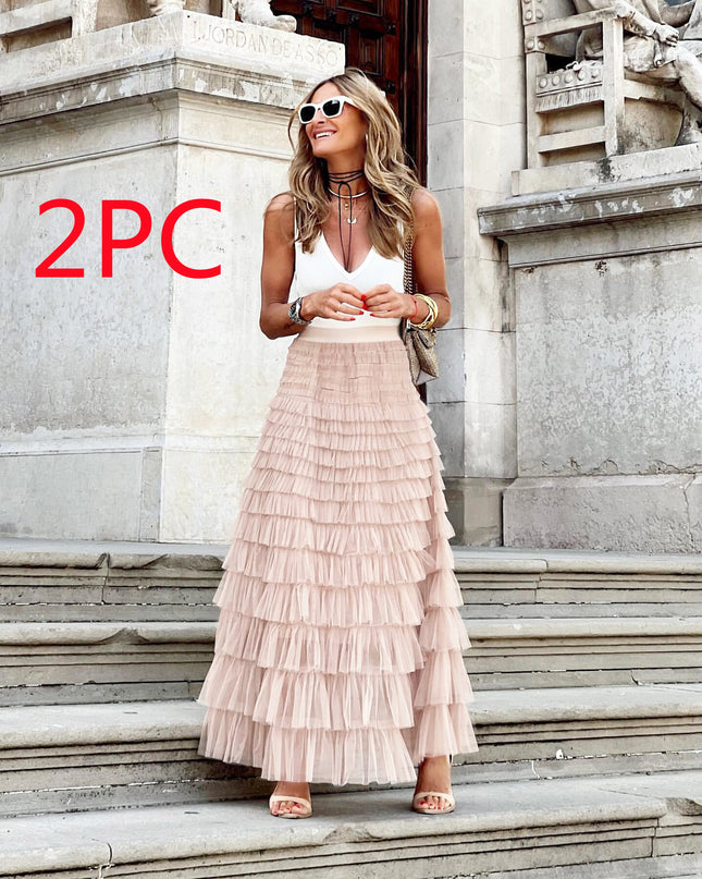 Layered Ruffles Cake Skirt  Women