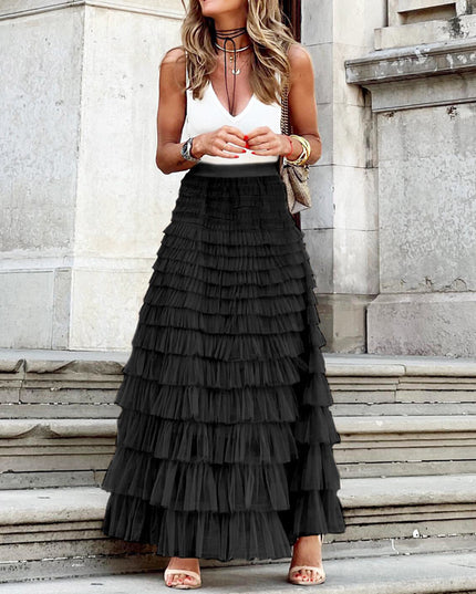 Layered Ruffles Cake Skirt  Women