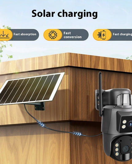 360 Night Vision 6 Million HD Night Vision Full Color Solar Camera