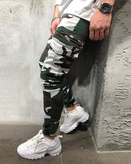 Men's Zipper Camouflage Cargo Pants