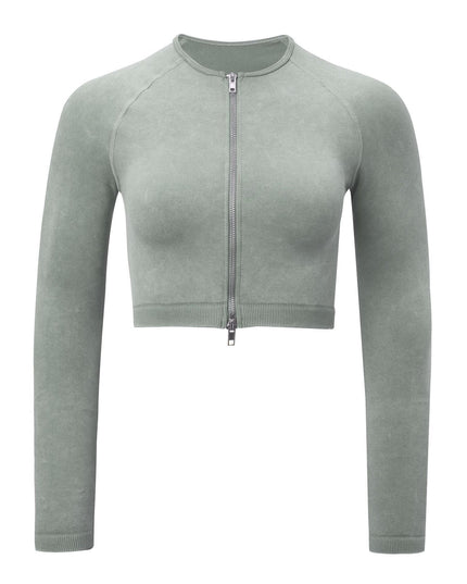 Shark Knit Seamless Fitness Yoga Long Sleeve Set