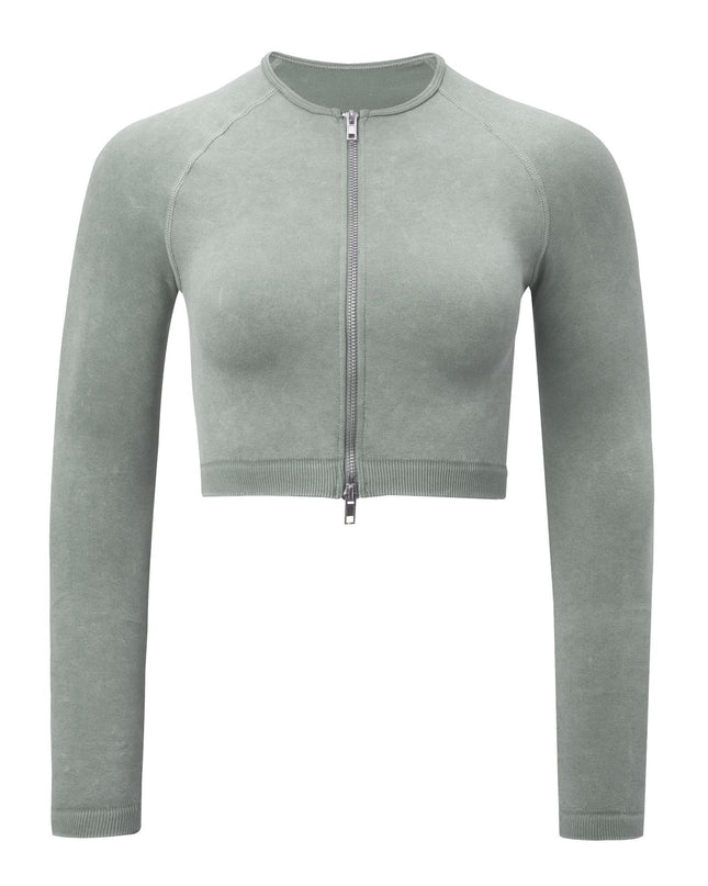 Shark Knit Seamless Fitness Yoga Long Sleeve Set
