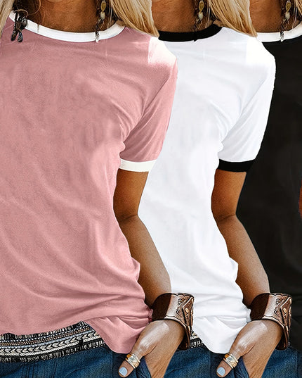 3-Pack Women's Casual Short Sleeve T-Shirts