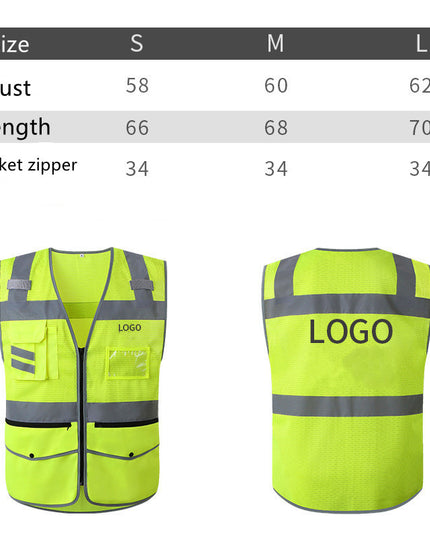 Reflective vest summer breathable mesh reflective clothing