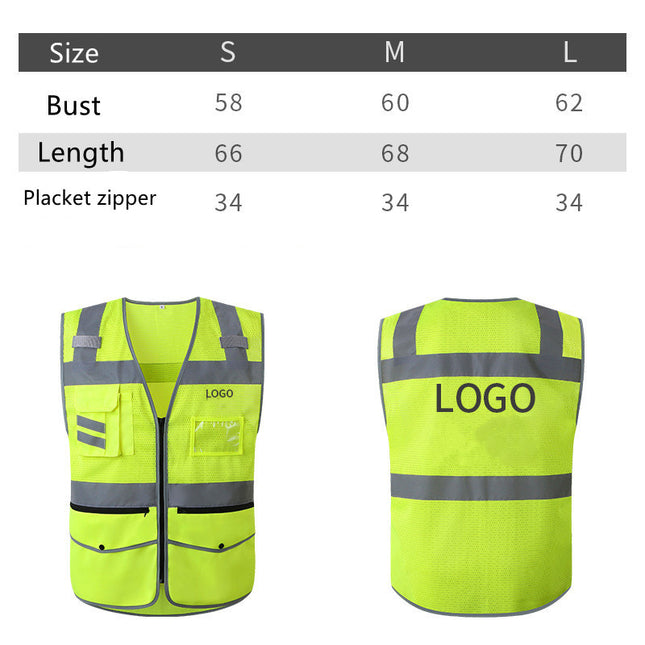 Reflective vest summer breathable mesh reflective clothing