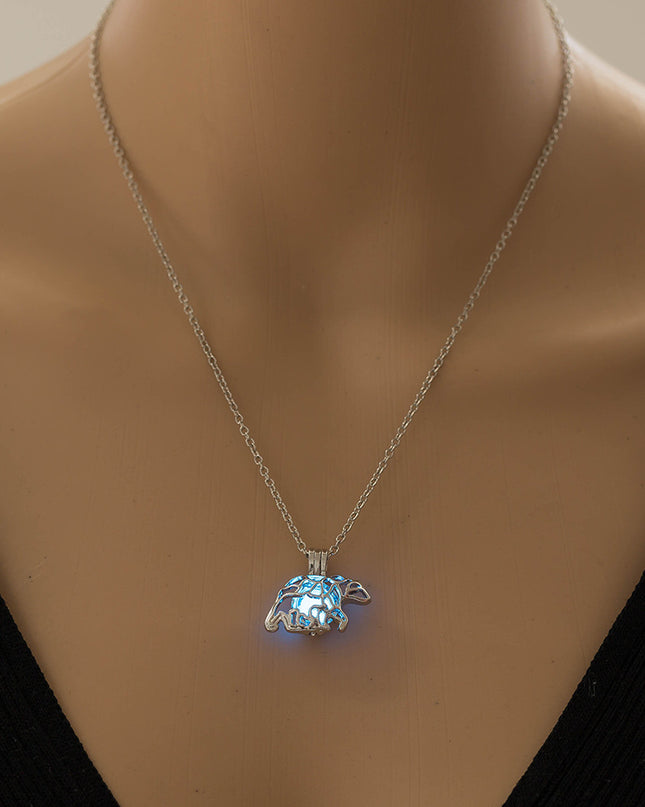 Glow-in-the-dark polar bear necklace