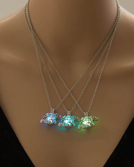 Glow-in-the-dark polar bear necklace