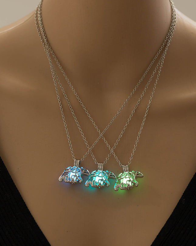 Glow-in-the-dark polar bear necklace