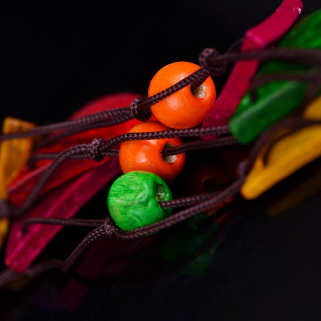 Layered coconut shell necklace