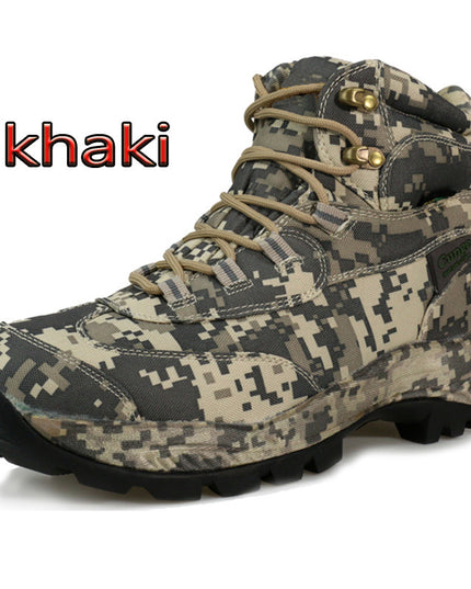 Camouflage outdoor combat boots