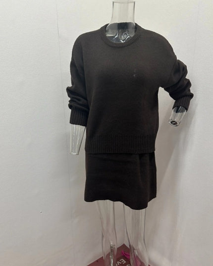 Sweater Skirt Sets For Women 2 Pieces Knit Casual