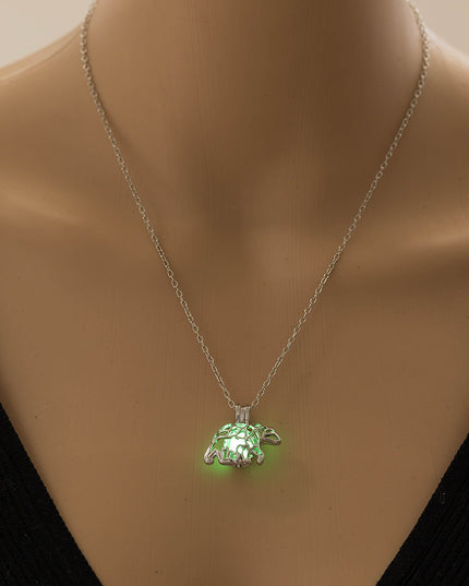 Glow-in-the-dark polar bear necklace