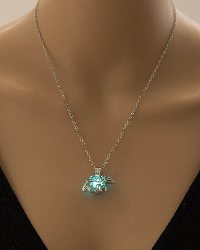 Glow-in-the-dark polar bear necklace