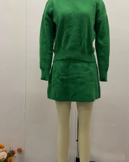 Sweater Skirt Sets For Women 2 Pieces Knit Casual